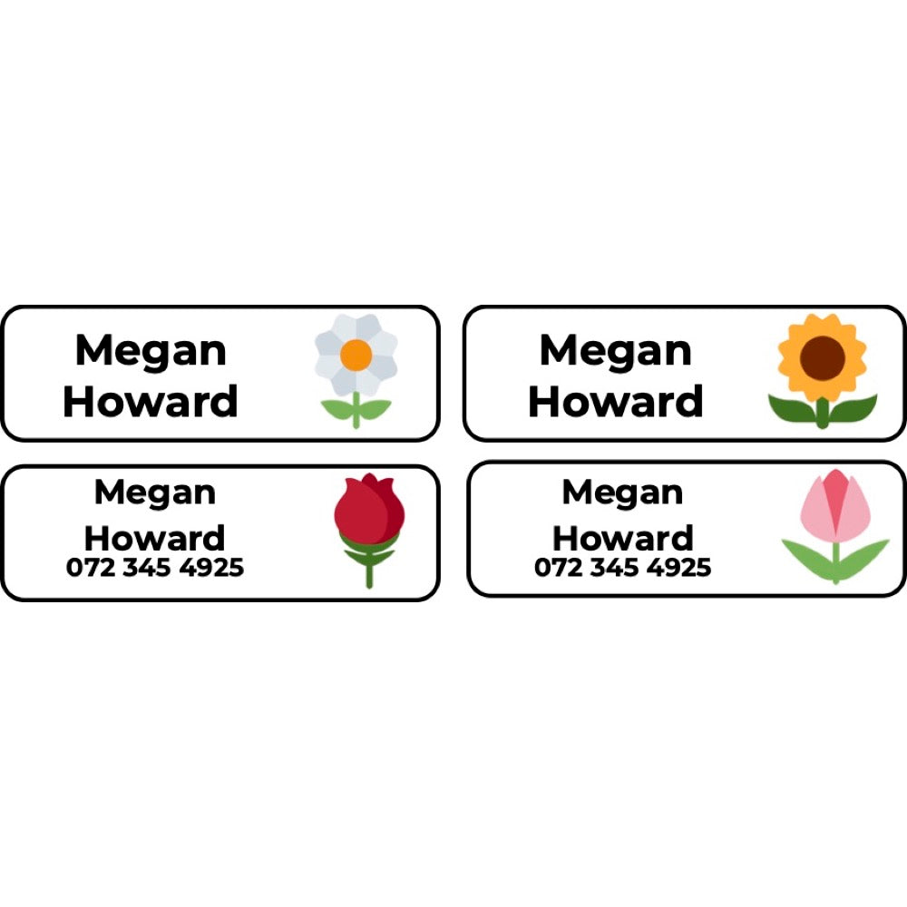 Iron-on Labels (Original) - 55 pack - Flowers image 0