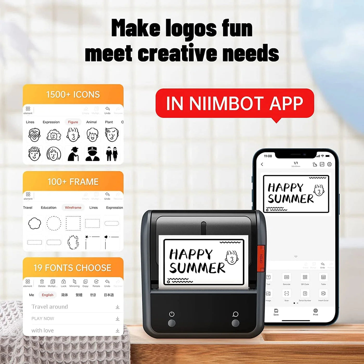 ​Niimbot B3S Portable Thermal Label Printer image 6
