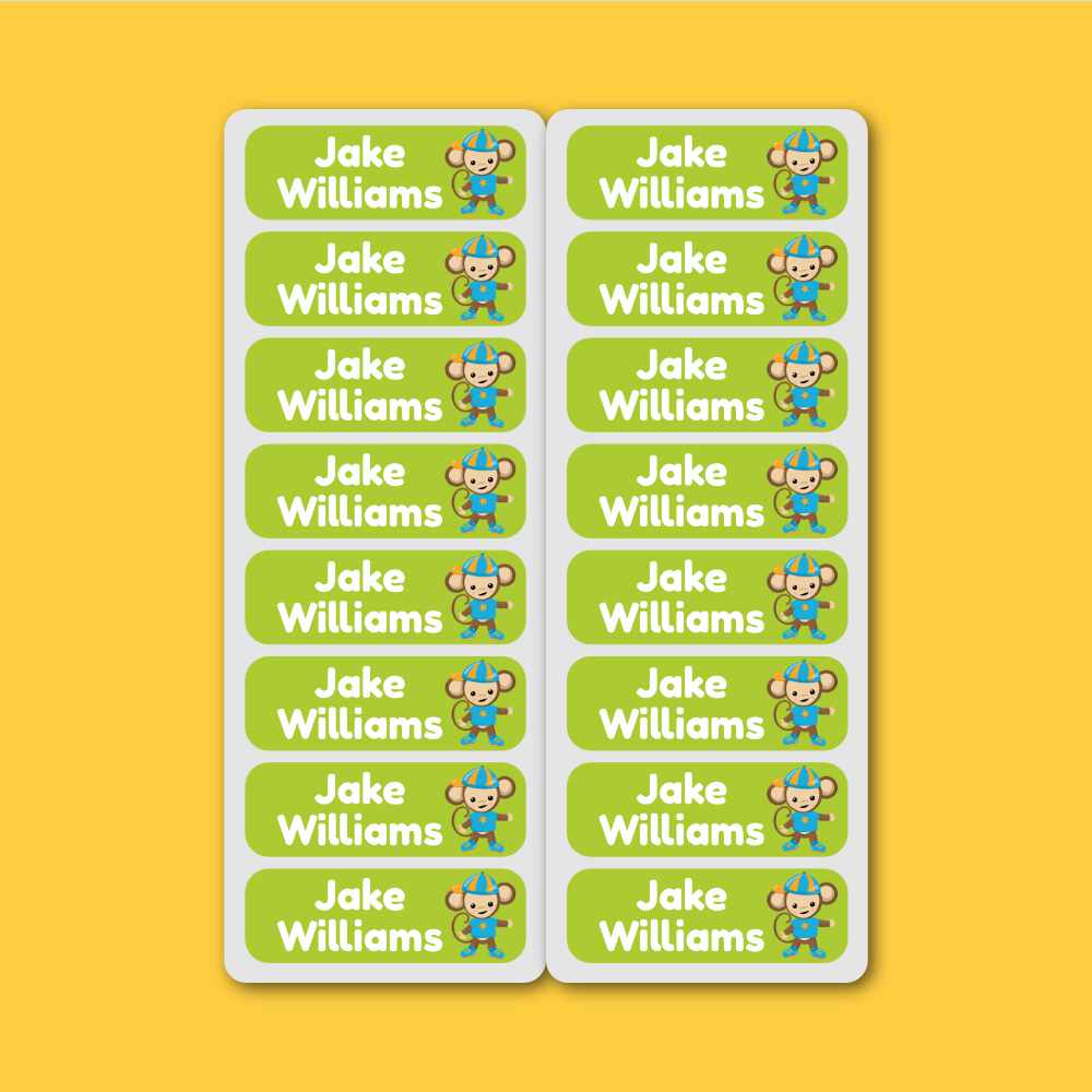 Small Labels - 28 pack - Monkeys image 0