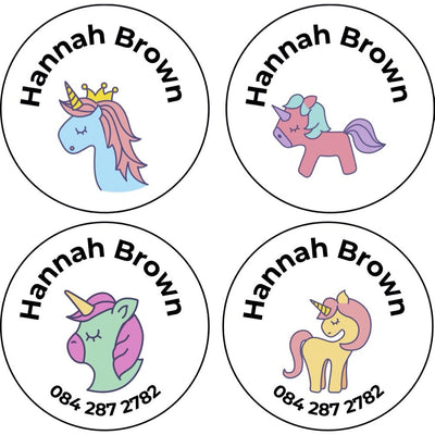 Circle Labels (Original) - 20 pack - Unicorns image 0