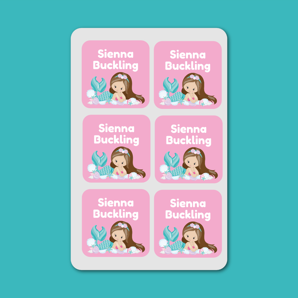 Shoe Labels - 7 pairs - Mermaids image 0