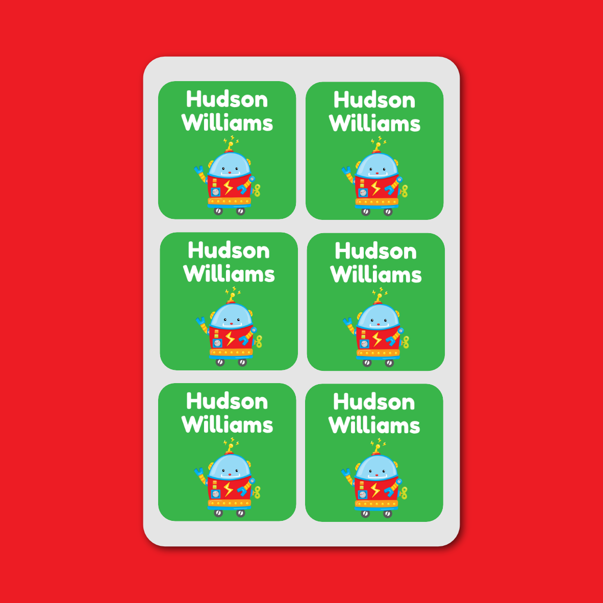 Shoe Labels - 7 pairs - Robots image 0