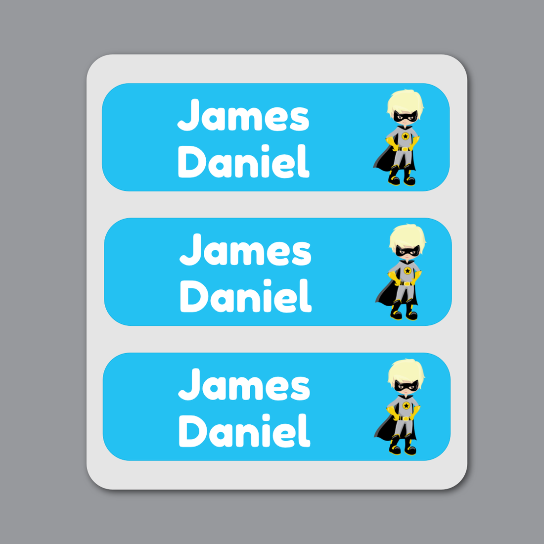 Large Labels - 20 pack - Superhero – Lulu Labels