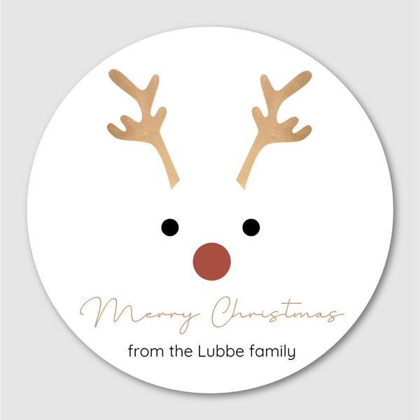Rudolf Christmas Gift Labels – Lulu Labels