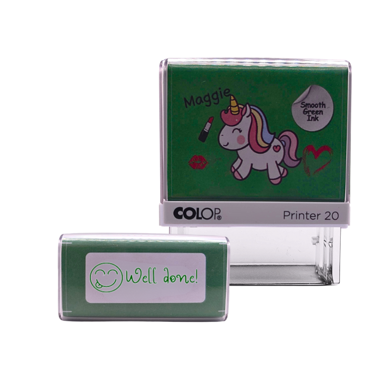 Motivational Unicorn Stamp - Well Done! by COLOP